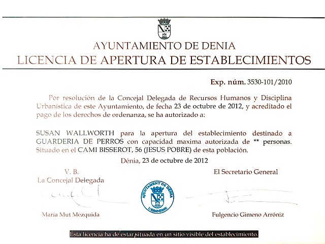 Licencia apertura